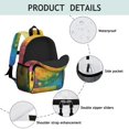 thumbnail image 4 of Pink and Yellow Tie Dye Pattern Backpack for School, Cute School Bag with Adjustable Shoulder Straps and Padded Back, 15"x11.42"x5.5", 4 of 5