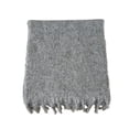 thumbnail image 3 of VISALY Women's Winter Warm Scarf Pure Color Fashion Long Shawls Wraps Warm Winter Oversized Wrap Shawl Thick Scarves Blanket for Cold Weather Basic Scarf Accessory for Office Wear Daily Grey One Size, 3 of 3