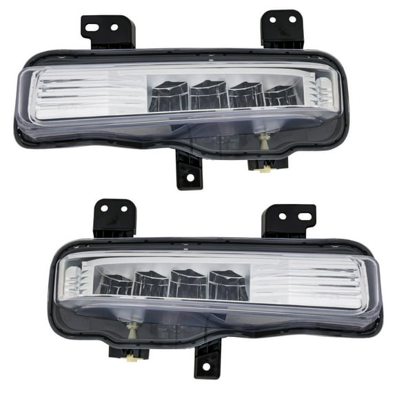 KarParts360 For Ford Explorer 2020 2021 2022 2023 Fog Light Assembly Driver And Passenger Side | Pair | Front | LED | Clear Lens | Replacement For FO2592254, FO2593254 | LB5Z15201A, LB5Z15200C