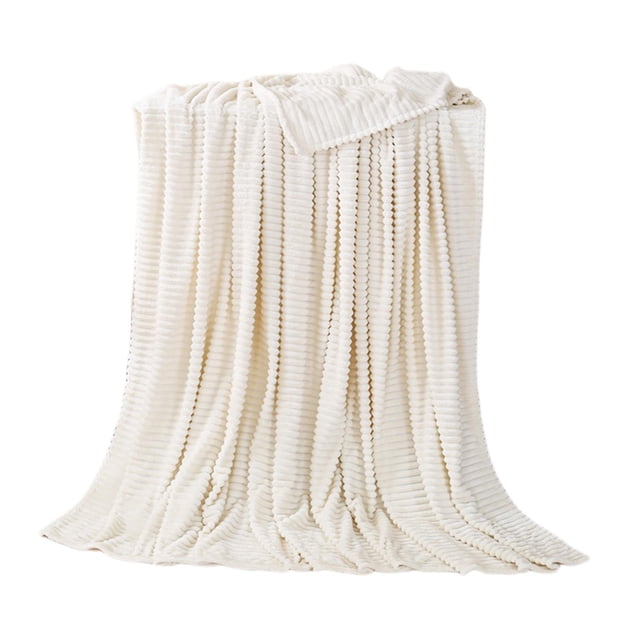 Manta de franela suave y cálida de felpa, color liso, ideal para aire acondicionado. Sábana. Beige 200x230cm