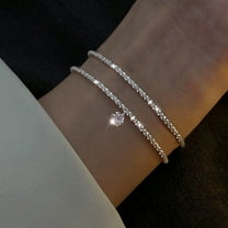 Sparkling Zircon Bracelet 2-piece Set