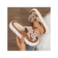 thumbnail image 5 of Women's Animal Novelty Slippers with Thick Bottom & Adorable Cow Print in Linen Fabric, 5 of 6
