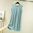 thumbnail image 2 of Modal Lingere Chemise de Nuit Sans Manches pour Femmes Robe de Nuit d'Été Camisoles Solides Chemises de Nuit, 2 of 9