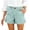 Blue, variant on Linen Shorts for Women High Waist Wide Leg Bermuda Shorts with Pockets Trendy Casual Summer Button Chino Dress Short Khaki M