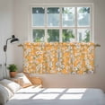 thumbnail image 3 of Spring Botanical Tier Curtains 36 Inch Length, Watercolor Floral Flowers Botanical Yellow Cafe Short Curtains for Bathroom Over Sink, Small Kitchen Curtain Light Filtering Drapes 2 Panels 27.5"Wx36"L, 3 of 8