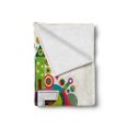 thumbnail image 2 of 75th Birthday Soft Flannel Fleece Throw Blanket, Geometrical Colorful Cartoon Style Design in Vibrant Colors, Cozy Plush for Indoor and Outdoor Use, 60" x 80", Multicolor, by Ambesonne, 2 of 6