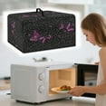 thumbnail image 2 of Whosucclay Butterfly Leopard Print Microwave Oven Grill Cover Protector Oil-Proof Microwave Oven Dust Cover with Handle Case Protections for Toaster Oven 20.9" x 15.7" x 12.4"inches-L, 2 of 7