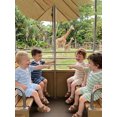 thumbnail image 4 of Cenuakty Toddler 6M 12M 18M 2T 3T 4T 5T Baby Boy Summer Outfit Casual Striped Button V Neck Short Sleeve Tops and Shorts 2 Pcs Set, 4 of 9