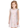 thumbnail image 1 of Balery Rainboe And Rabbit Camisón de princesa para niñas, pijama de algodón con mangas abullonadas, suave y bonito.-Medium, 1 of 6