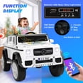 thumbnail image 5 of JOYLDIAS 12V Powered Electric Ride on Car Licensed Mercedes-Benz G650S for Kids with Remote Control, 2 Motors, 3 Speeds, Lock, Music, Horn, LED Light (white), 5 of 9