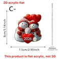thumbnail image 2 of 2026 Christmas Snowman 2D Acrylic Car Rearview Mirror Pendant Decoration, 2 of 3
