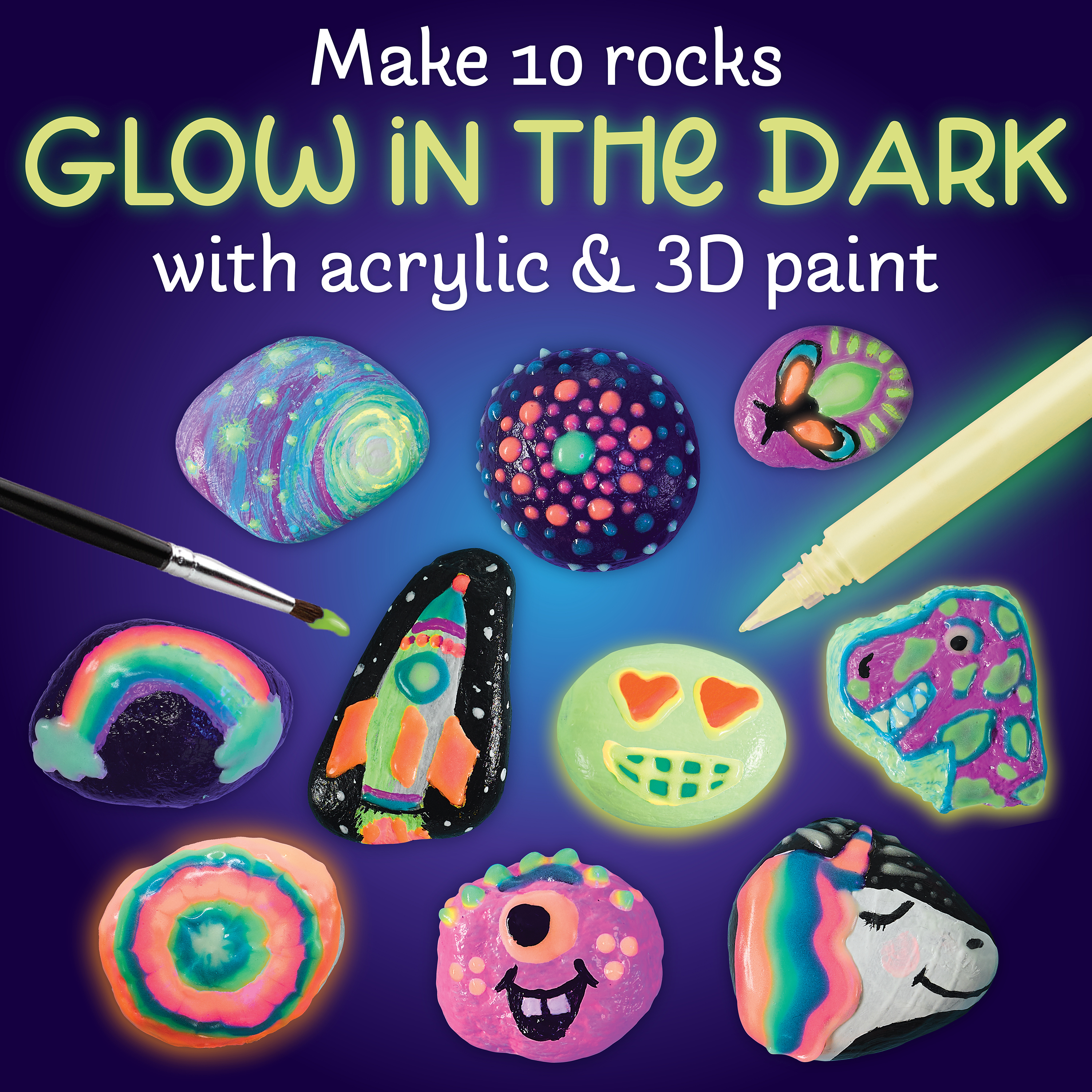 Creativity for Kids Glow in the Dark Rock Painting Kit photo 3