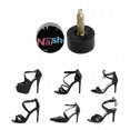 thumbnail image 5 of INSPIRE CHIC Women's Shoes Repair Round High Heel Tips Lift Stiletto Black 12mm, 5 of 6