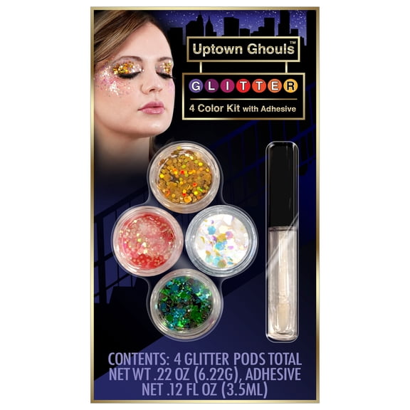 Cinema Secrets Uptown Ghouls 4 Color Glitter Kit with Adhesive for Halloween