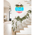 thumbnail image 5 of Eveokoki Front Door Porch Decorations Noel Door Hanging Sign 11 inch Wooden Wall Sign, Rustic Holiday Wreath Decor for Front Door Porch Home Window Wall Farmhouse Decorations, 5 of 7