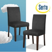 Serta Liam Parsons Upholstered Accent Dining Room Chair Set of 2 Charcoal Gray