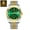 GoldGreen, variant on Luxury Sport Wrist Luminous Date Quartz Watches Male with Gift Box