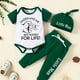 thumbnail image 1 of Cute & Casual "DADDY AND ME" Letter Print Outfit - Short Sleeve Onesie Romper & Pants & Hat Baby Boys Set, 1 of 5
