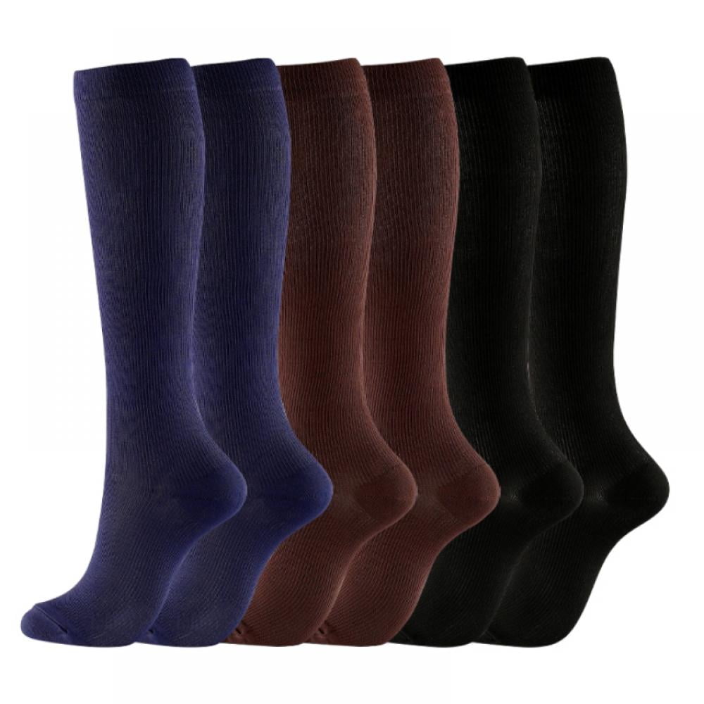Cambivo Compression Socks for Women and Men 3 Pairs, 20-30mmHg Knee High  Socks for Running, Travel, Athletics, Nurse, Flight