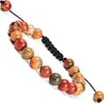 thumbnail image 1 of Natural Healing Power Gemstone Crystal Beads Unisex Adjustable Macrame Bracelets 8mm,Picasso Jasper, 1 of 3