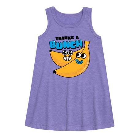 

Instant Message - Thanks A Bunch - Toddler and Youth Girls A-line Dress