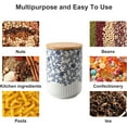 thumbnail image 3 of Canisters Sets for Kitchen - Ceramic Kitchen Containers for Countertop with Airtight Wood Lids - Flour and Sugar Containers for Coffee Tea Spice Beans Cookie Jars - Blue Set of 3, 3 of 7