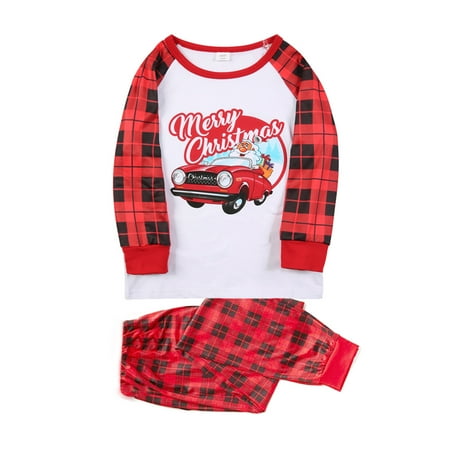 

Christmas Pajamas For Family Family Christmas Pjs Matching Sets Jumpsuits Matching Christmas Pjs For Family Long Sleeve Pajamas Two-piece Kid Set