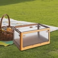 thumbnail image 4 of GUOOL Camping Storage Box Foldable with Lid Clear Storage Cabinet Outdoor Book Baskets Yellow, 4 of 8