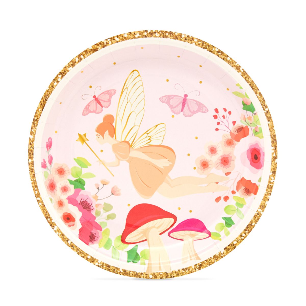 Fairy Tea Party Paper Plates for Girls Floral Birthday Supplies (7 In, 48 Pack) - image 5 of 7