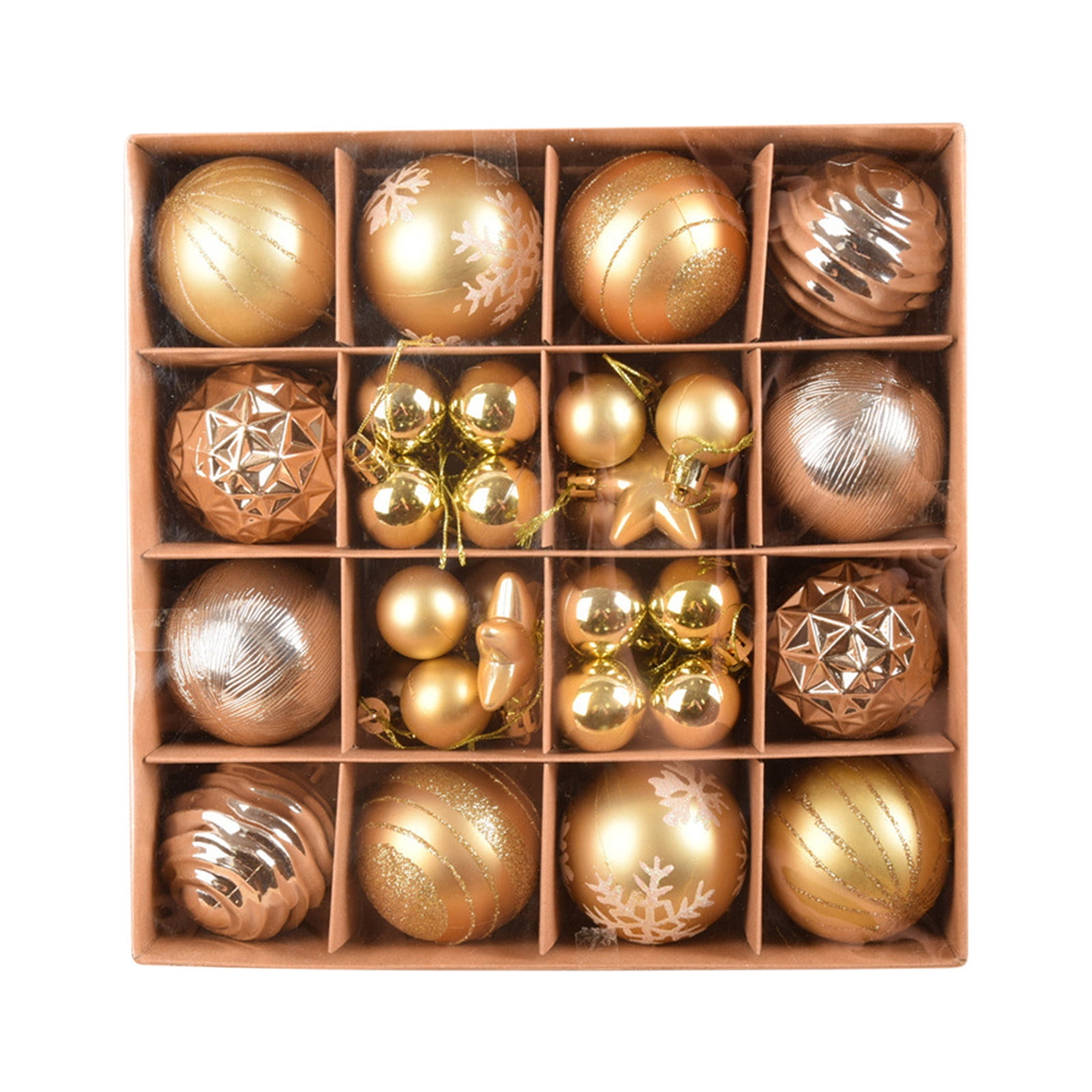 Christmas Tree Ornaments Set Shatterproof Holiday Ornaments Balls For