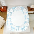 thumbnail image 5 of jejeloiu Cartoon Bow Knot Bed Sheets,Blue Kawaii Bowtie King Sheets For Girl 4pcs, 5 of 7