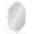 thumbnail image 6 of Kate and Laurel Fairbourne Glam Scalloped Wall Mirror, 24 x 36, White, Traditional Decorative Mirror, 6 of 9