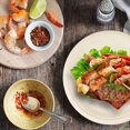 thumbnail image 4 of 140 Pack 10 Inch Paper Plates, 100% Compostable Biodegradable Disposable Plates, Heavy Duty Bagasse Sugarcane Plates for, 4 of 7