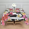thumbnail image 3 of Pioneer Flower Floral Print Pattern Square Tablecloth,Waterproof Square Table Cover,Wipeable Spillproof Washable Table Cover for Home Kitchen Party Decor 42"X42"(107x107cm), 3 of 6