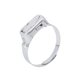 thumbnail image 1 of Anillo de acero inoxidable geométrico simple hoja oculta autodefensa anillo abierto ajustable plata pareja anillo de acero de titanio, 1 of 5