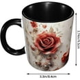 thumbnail image 6 of Rose Coffee Mug Ceramic Tea Cup 11oz Novelty Mugs with Handle Presents for Office Work Home, 6 of 6