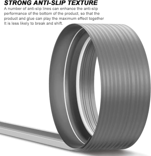 Universal Garage Door Threshold Seal Strip 10FT Kit, Bottom Waterproof Rubber Weather Stripping Replacement（Gray, 1 Adhesive）
