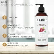 PURA DOR ORGANIC Grapeseed Oil, 16 Fl Oz