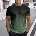 thumbnail image 2 of ZXLBBD Men T Shirts Gradient Color Crew Neck Workout Shirts Athletic Performance Comfort Fit Short Sleeve Tee for Gym Training Casual Summer Tshirts,Army Green,XS, 2 of 4