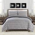 thumbnail image 2 of Chic Home Sabina 7-Piece Reversible Geometric Comforter Set, King, Grey, 2 of 2