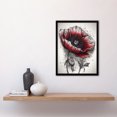 thumbnail image 2 of Remembrance Day Poppy Flower Detailed Coloured Pencil Drawing Red Grey WWI Memorial Symbol Nature Colourful Bright Floral Modern Artwork Art Print Framed Poster Wall Decor 12x16 inch, 2 of 5