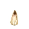 thumbnail image 3 of Fisher-8 Women's Slip On Patent Round Toe Low Wedge Heel Pump Shoes ( Champagen, 5 ), 3 of 4