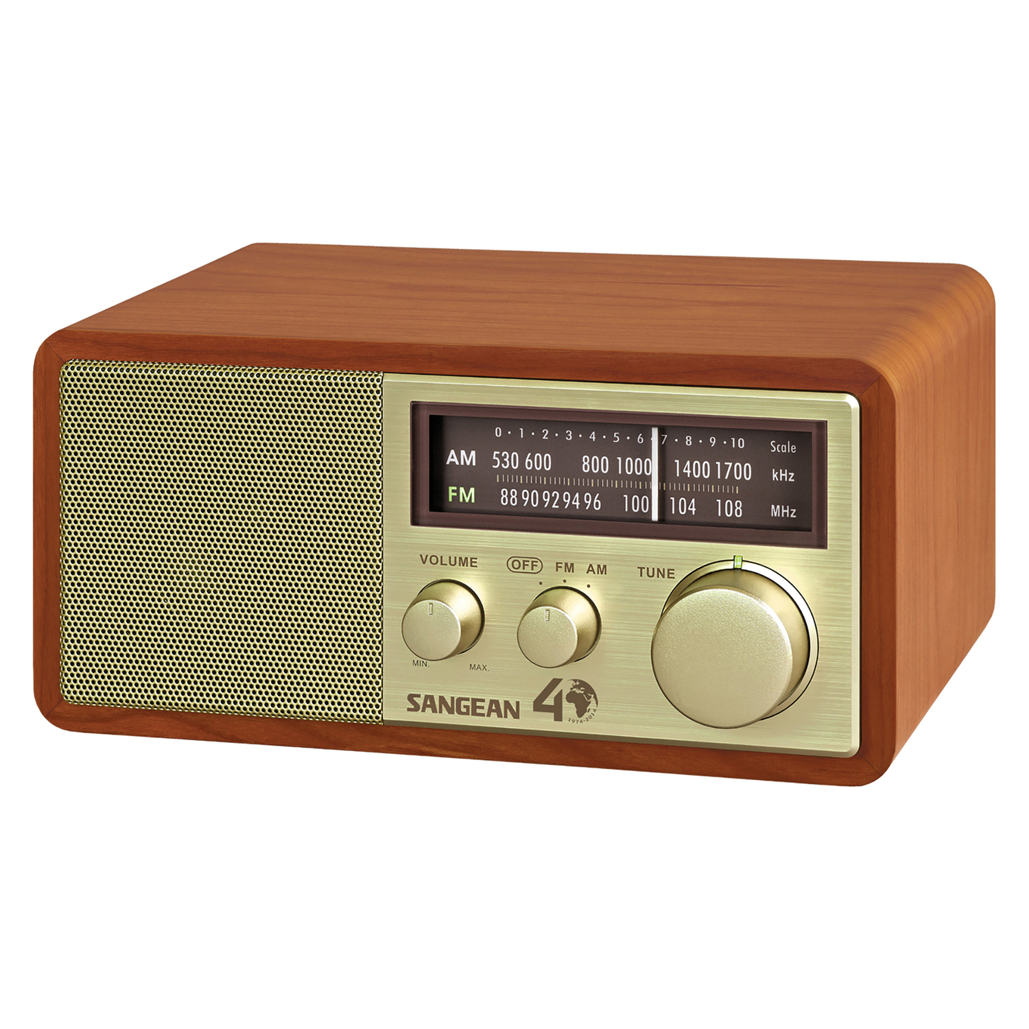 Sangean WR-11SE 40th Anniversary Edition Hi-Fi Tabletop Retro Wooden Cabinet AM/FM Analog Radio Receiver, WR-11SEPT