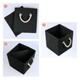 thumbnail image 3 of Unique Bargains Fabric Storage Bin with Handles Black 11*11*11in, 3 of 6
