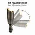 thumbnail image 3 of LNC 6W Solid Bronze LED Outdoor Spotlight 2700K Warm White 490 Lumens for Low Voltage Landscape Lighting of Yard, Lawn, Garden, Patio, Trees & House, 3 of 6
