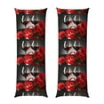 thumbnail image 2 of Bingfone Body Pillow Cover Long Pillow Case With Zipper Decorative Bedding Pillowcase 20"X54" Soft Cushion Pillow Case For Bedroom-Red Wine Rose, 2 of 8