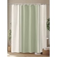thumbnail image 4 of Abstract Gray Green Color Block Shower Curtain Set ，Waterproof Fabric Shower Curtains Vintage Lines Linen Texture Shower Curtains for Bathroom,Bathroom Decor 54x"78", 4 of 6