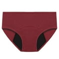 thumbnail image 2 of Women Period Underwear Postpartum Physiological Pants Teens Girls Menstrual Panties Leak Proof Briefs Full Coverage Plus Size Red, 2 of 9