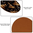 thumbnail image 5 of Broom Cool Round Microfiber Leather Coasters 6PCS - 11x11 cm/4.3x4.3 in - Set of Stylish Drink Mats for Home and Office, 5 of 6