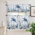 thumbnail image 6 of Ocean Turtles Curtain Valances Set Blue Yellow Sea Star Shell Coral White Wood Grain Kitchen Curtains 24&nbsp;inch Length Rod Pocket Valance and Tiers 3 Piece Set Small Bedroom Bathroom Laundry Decor, 6 of 9